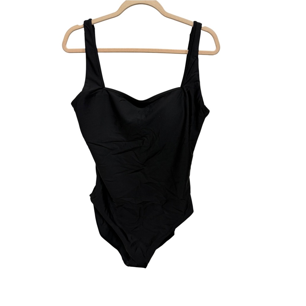 J.Crew Classic Sculpt Long Torso One Piece Swimsuit Size 14 Black NWT CS584